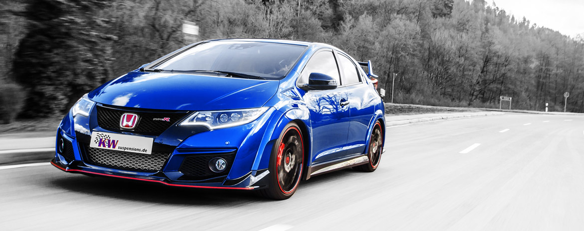KW coilovers in a Honda Civic Type R